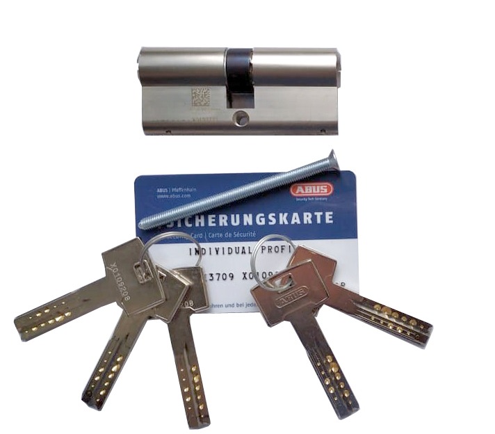 Механизм цилиндровый Abus X12R (Абус) 90 мм (45*45) никель, кл/кл