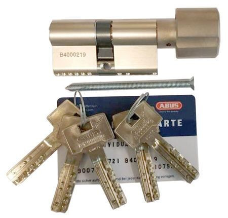Механизм цилиндровый Abus Bravus 4000 MX (Абус) 70 мм (30*40) никель, кл/вертушка