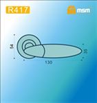 Ручки раздельные MSM R417 SN/RW (Матовый никель/Красное дерево)  на круглом основании