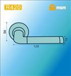 Ручки раздельные MSM R420 SB/PB ( Матовая латунь/Полированная латунь) на круглом основании