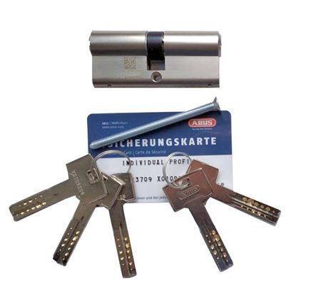 Механизм цилиндровый Abus X12R (Абус) 70 мм (30*40) никель, кл/кл